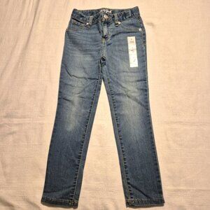 Cat & Jack girls size 6 super skinny stretch adjustable waist, light wash, NWT